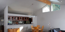 Shoreline WA house remodel vaulted ceiling