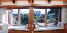 Generous south-facing glass provides solar heat