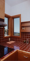 The cook gets a nice corner view of the ocean
