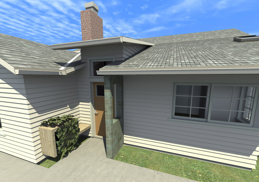 Blue Brook Architecture created this computerized architectural rendering of our proposal for a home addition to help our client understand the design.
