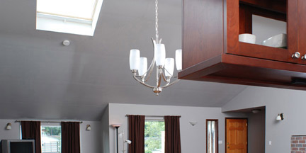 Looking From Open Plan Kitchen to Living Room