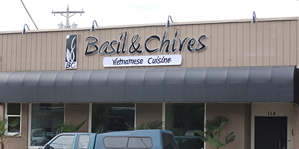 Restaurant exterior with new windows
