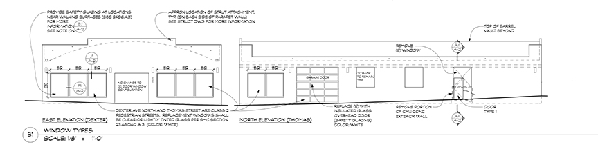 Exterior elevations