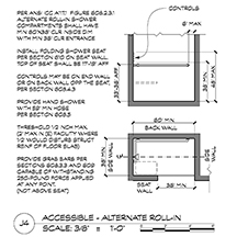 Roll-in shower