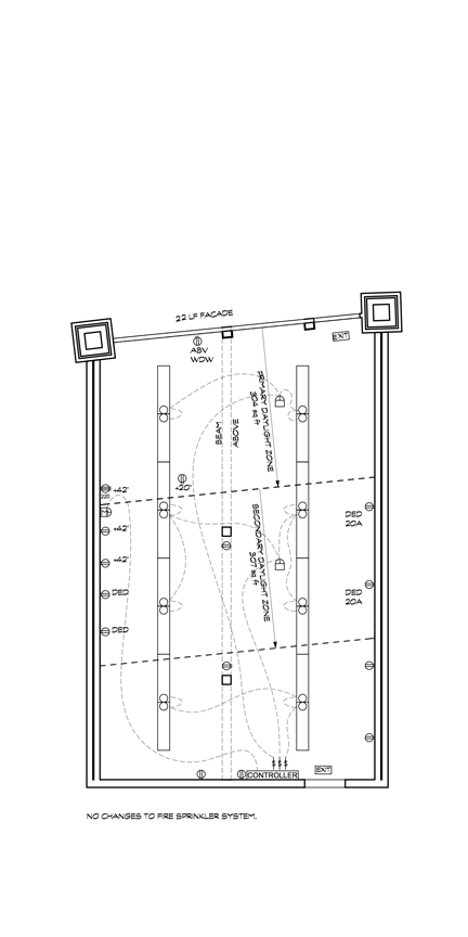Neighborhood deli ceiling plan