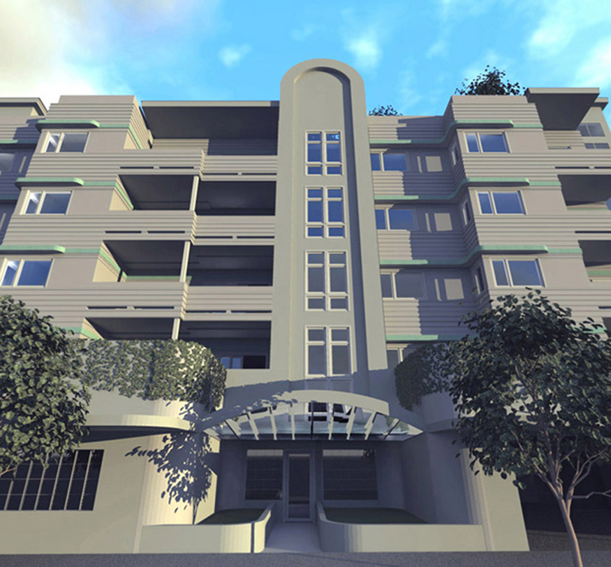 Green condo entry