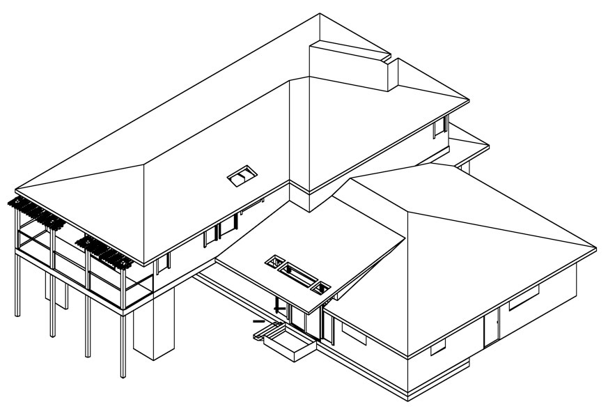 Lynnwood house addition bird's eye view