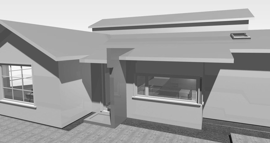 Shoreline residence addition scheme D