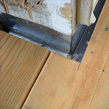 apartment deck rehab flashing