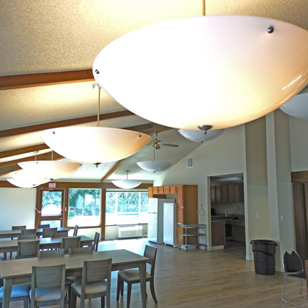 Bright, air conditioned Community Room
