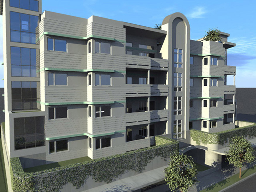 Condo street computer rendering